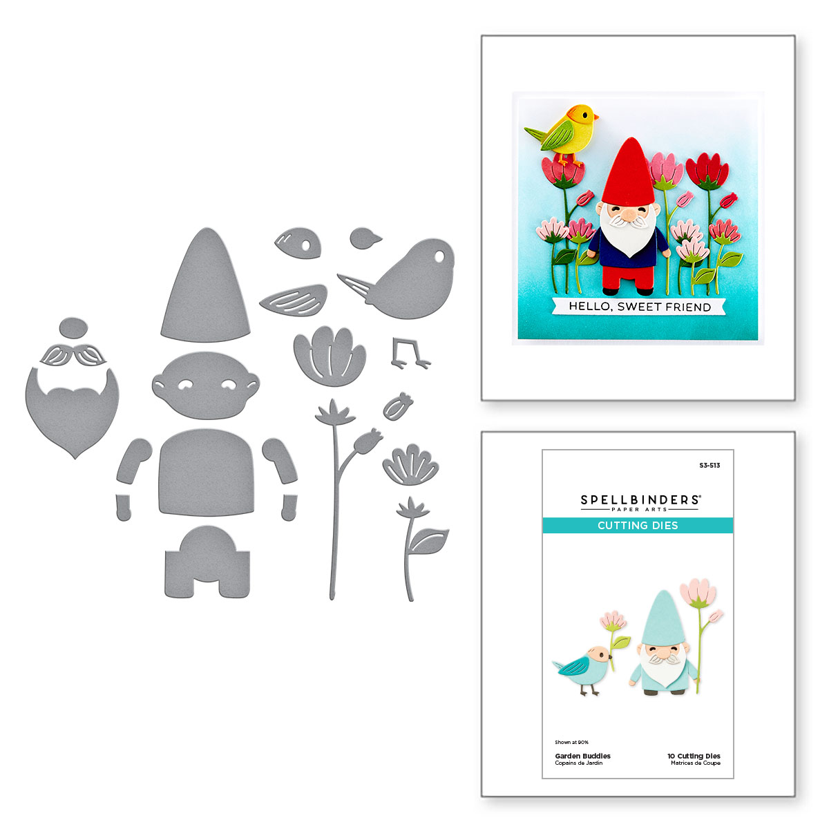 Spellbinders Garden Buddies Etched Dies From the Out and About Collection