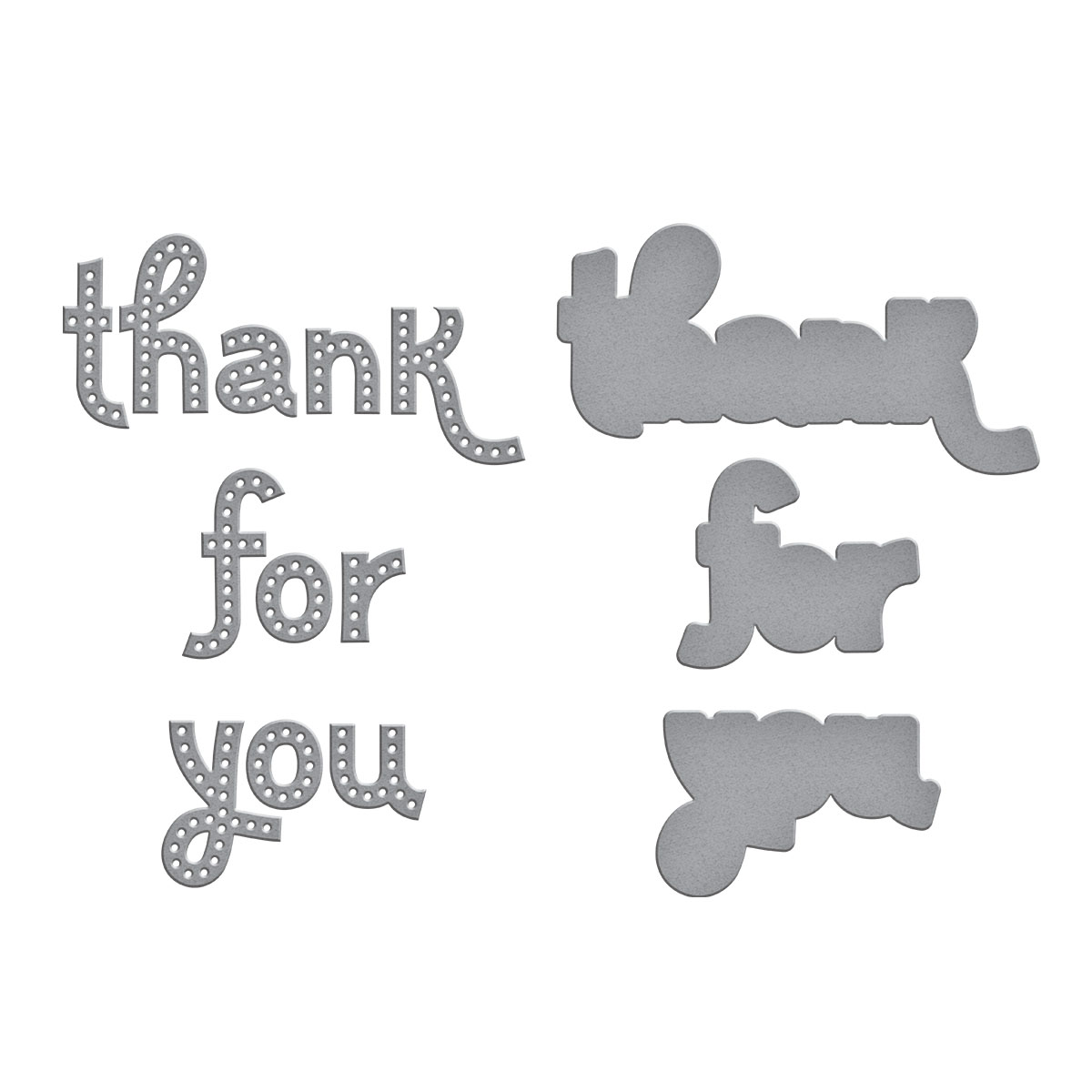 Spellbinders Stitched Thank You & For You Etched Dies From the Out and About Collection