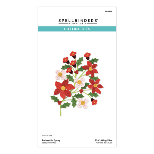 Spellbinders Poinsettia Spray Etched Dies From the Home For the Holidays Collection