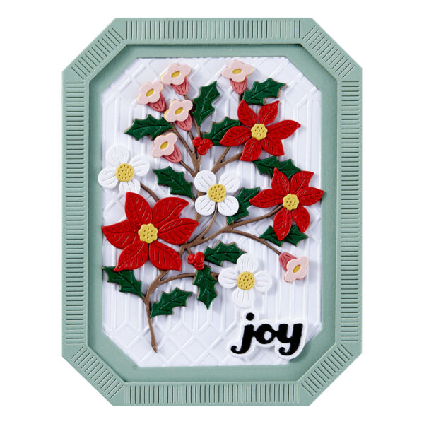 Spellbinders Poinsettia Spray Etched Dies From the Home For the Holidays Collection