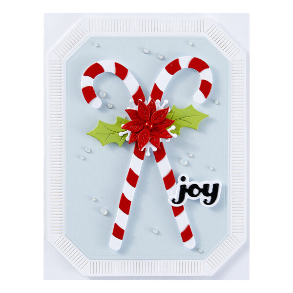 Spellbinders Candy Canes and Holly Etched Dies From the Home For the Holidays Collection