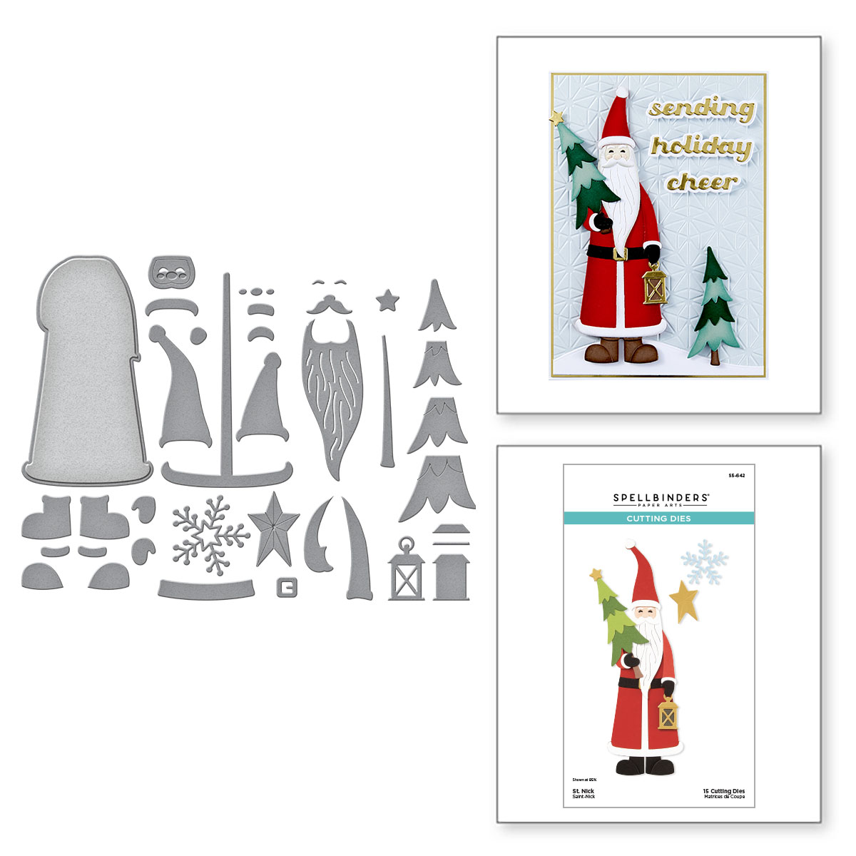 Spellbinders St. Nick Etched Dies From the Home For the Holidays Collection