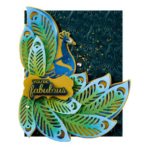 Spellbinders Glorious Peacock Etched Dies From the Peacock Paradise Collection By Dawn Bibby