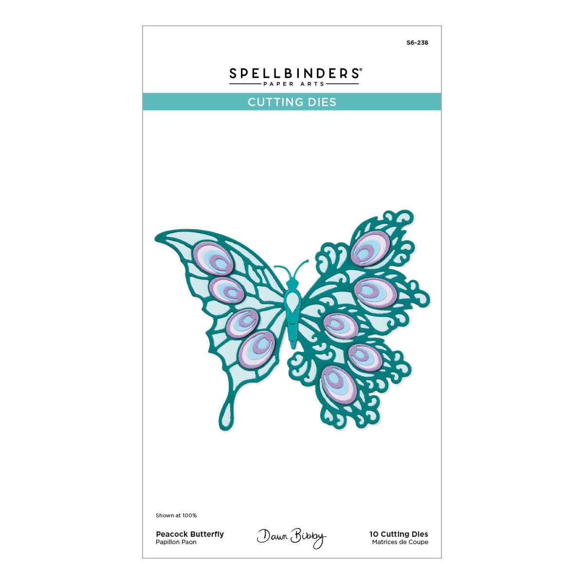 Spellbinders Peacock Butterfly Etched Dies From the Peacock Paradise Collection By Dawn Bibby