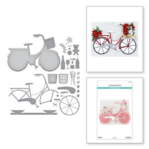 Spellbinders Big Bicycle Etched Dies From the Bibi's Cats and Pugs Collection By Bibi Cameron