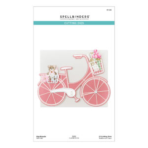 Spellbinders Big Bicycle Etched Dies From the Bibi's Cats and Pugs Collection By Bibi Cameron