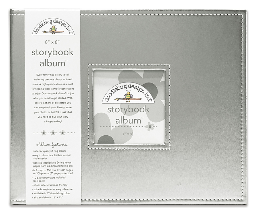 DOODLEBUG 8X8 ALBUM SILVER METALLIC