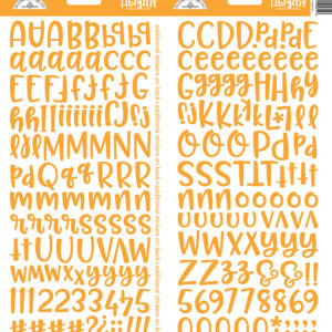 DOODLEBUG ALPHA STICKER ABIGAIL TANGERINE