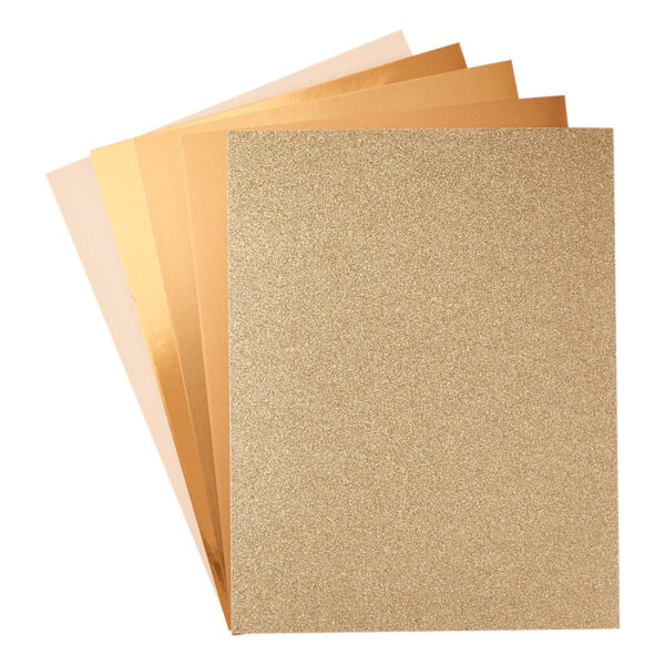 Spellbinders Rose Gold Assortment Treasured Cardstock 8 1/2" X 11 -15 Pack