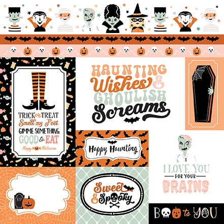 Echo Park Spooktacular Halloween 12X12 Multi Journaling Cards