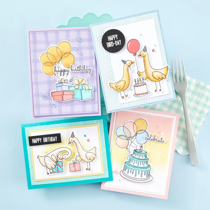 Spellbinders Ranger Birthday Party Clear Stamp Set By Simon Hurley Create.