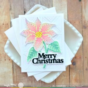 Waffle Flower Stencil Sketched Poinsettia Coloring