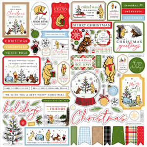 Echo Park Winnie the Pooh Christmasmas Element Sticker