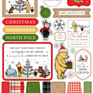 Echo Park Winnie the Pooh Christmasmas 6X13 Chipboard Accents