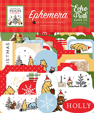 Echo Park Winnie the Pooh Christmasmas Ephemera