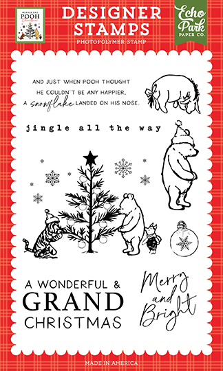 Echo Park Winnie the Pooh Christmasmas Grand Christmasmas Stamp Set