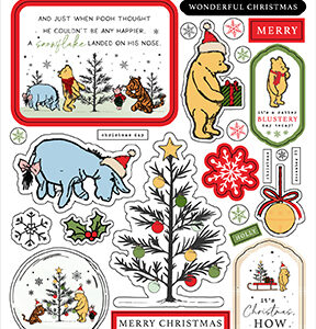 Echo Park Winnie the Pooh Christmasmas Puffy Stickers