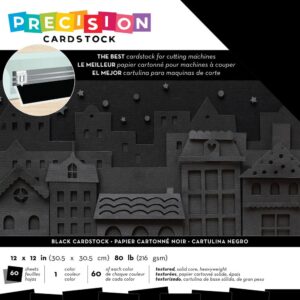 AC PRECISION CARDSTOCK 12X12 BLACK