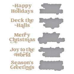 SPELLBINDERS SIMON HURLEY FOIL/DIE JOYFUL CHRISTMAS