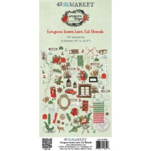 49 & MARKET EPHEMERA EVERGREEN SEASON LASER CUT ELEMENTS