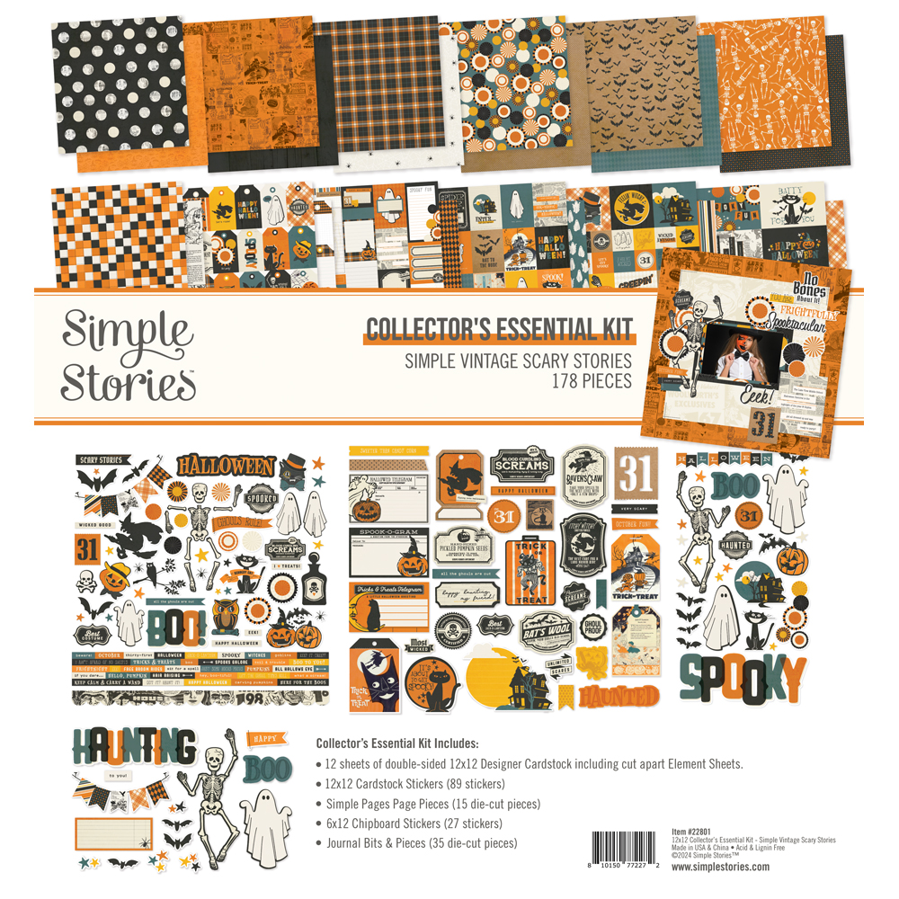 Simple Stories Simple Vintagescary Stories Collector’s Essential Kit