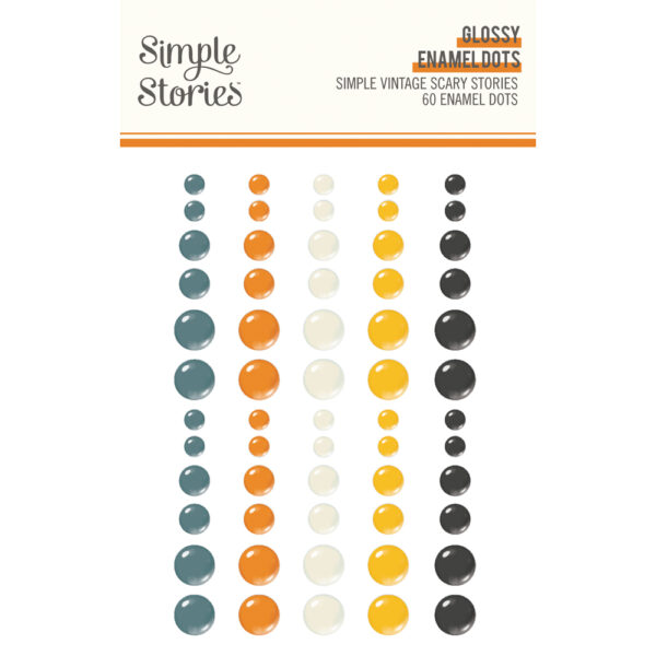 Simple Stories Simple Vintagescary Stories Glossy Enamel Dots