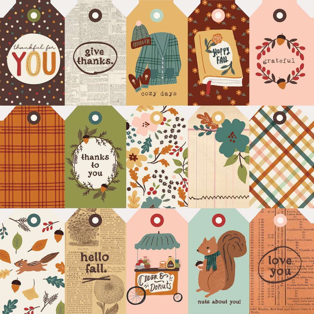 Simple Stories Cider & Donuts Tags Elements