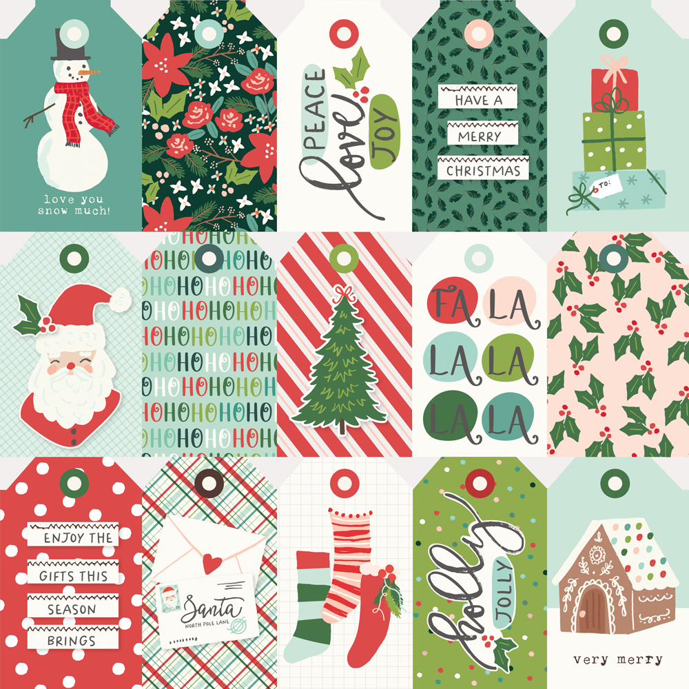 Simple Stories Santa’s Village Tags Elements