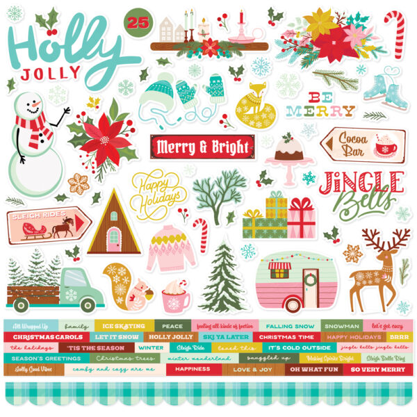 Simple Stories Snow Pine Lodge Cardstock Stickers