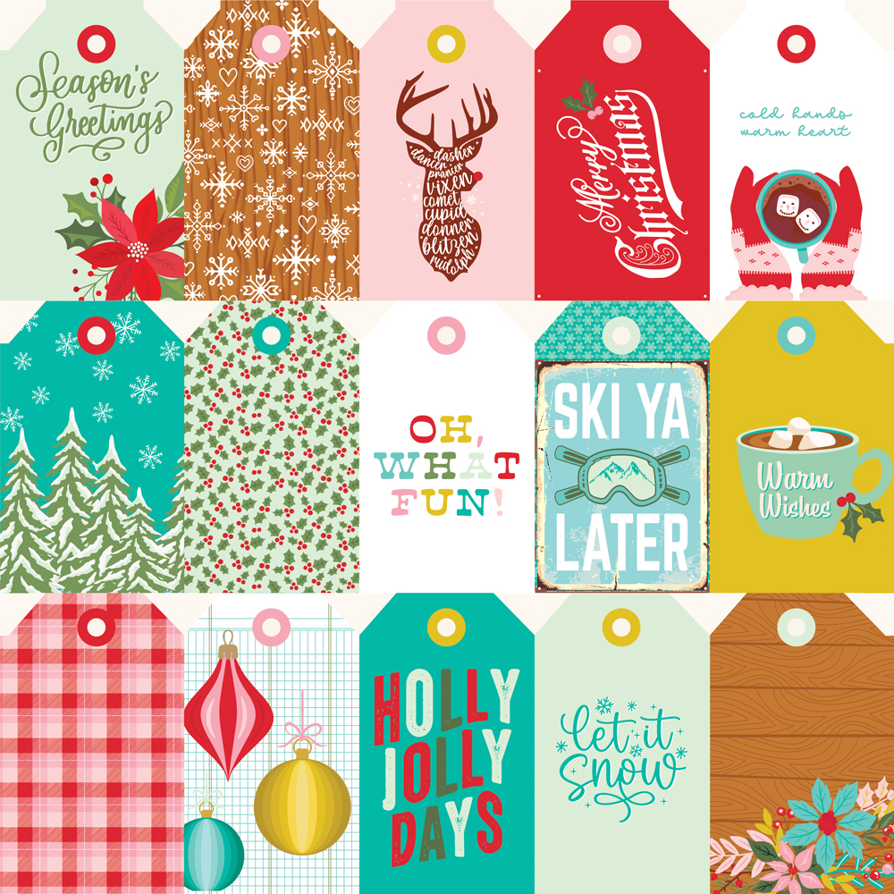 Simple Stories Snow Pine Lodge Tags Elements