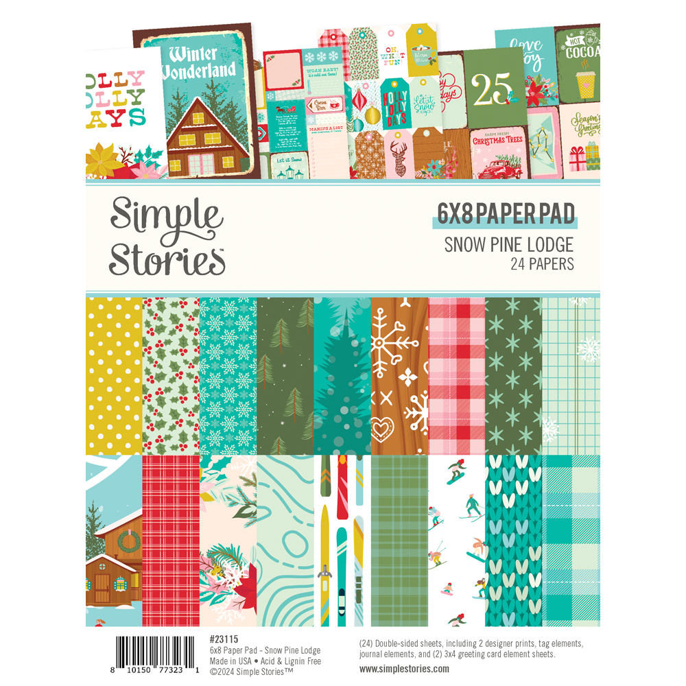 Simple Stories Snow Pine Lodge 6X8 Pad