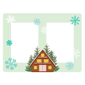 Simple Stories Snow Pine Lodge Chipboard Frames