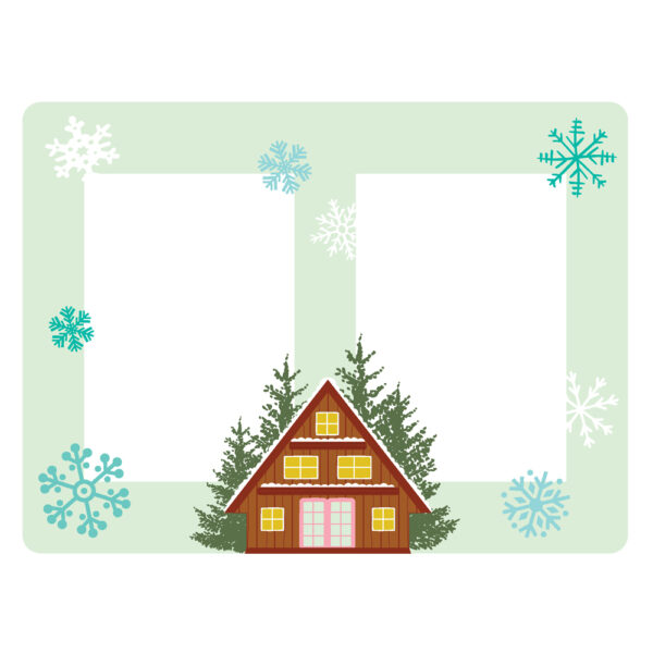 Simple Stories Snow Pine Lodge Chipboard Frames