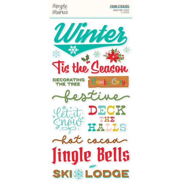 Simple Stories Snow Pine Lodge Foam Stickers