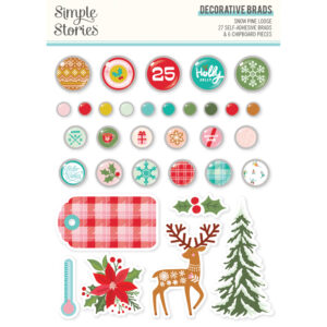 Simple Stories Snow Pine Lodge Decorative Brads