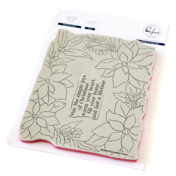 Pinkfresh Cling Stamp Poinsettia Frame