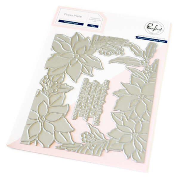 Pinkfresh Press Plate Poinsettia Frame