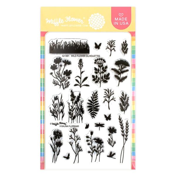 Waffle Flower Stamp Wild Flower Silhouette