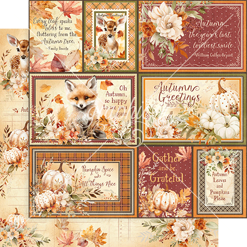 G45 Autumn Greetings 12X12 Gather and Be Grateful