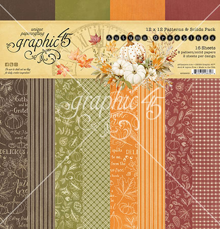 G45 Autumn Greetings 12X12 Patterns & Solids Pack