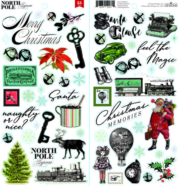 Fancy Pants North Pole Expres Cardstock Stickers