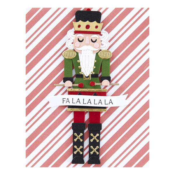 Spellbinders Candy Candy Stripes Press Plate From the Dancin' Christmas Friends Collection