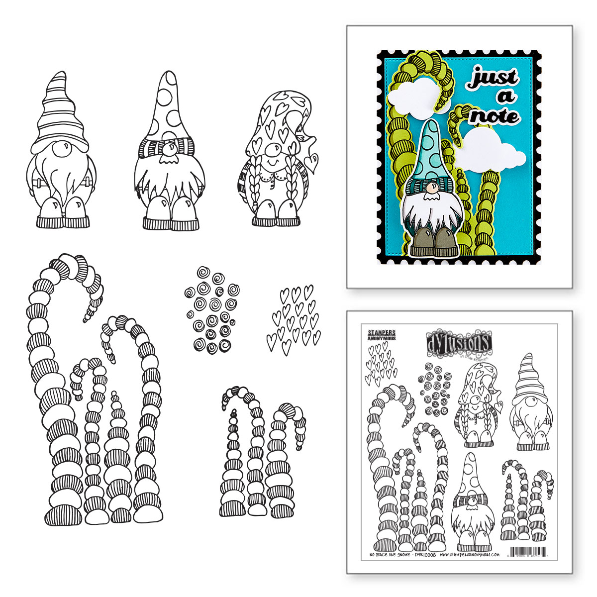 Spellbinders No Place Like Gnome Cling Stamps From Stamps & Dies By Dyan Reaveley