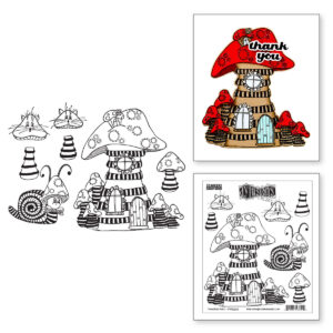 Spellbinders Toadstool Tales Cling Stamps From Stamps & Dies By Dyan Reaveley