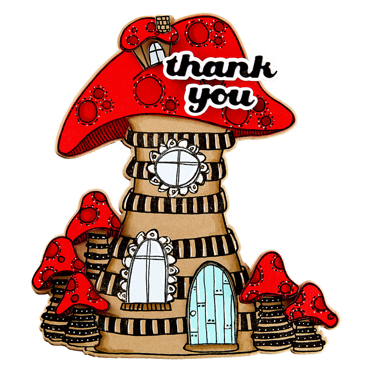 Spellbinders Toadstool Tales Cling Stamps From Stamps & Dies By Dyan Reaveley