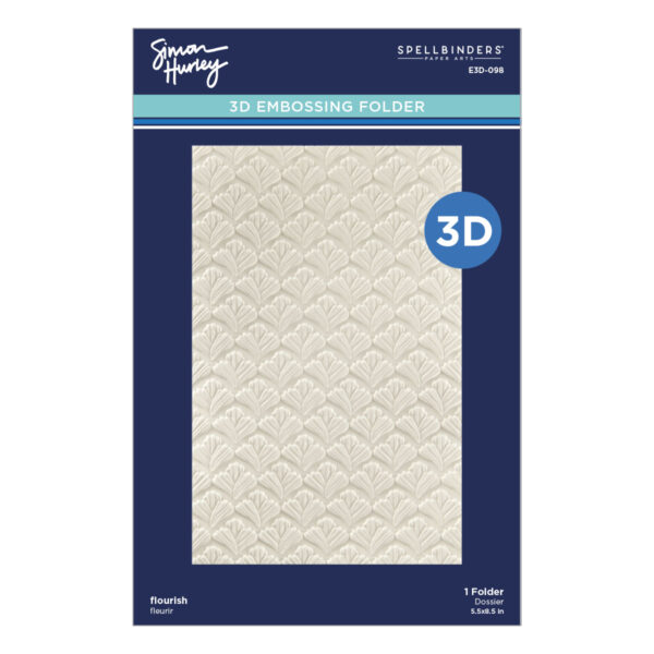 Spellbinders Flourish 3D Embossing Folder From Simon's Birthday Bash Collection By Simon Hurley