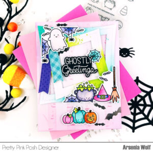 Pretty Pink Posh Stamp Halloween Corners