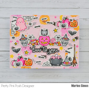 Pretty Pink Posh Stamp Halloween Corners