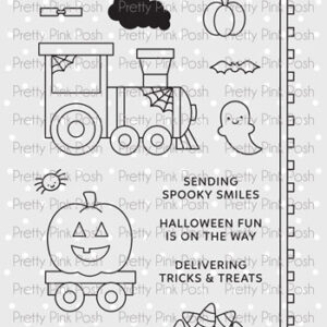 Pretty Pink Posh Stamp Halloween Train