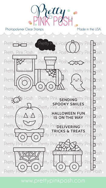 Pretty Pink Posh Stamp Halloween Train